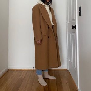 Oversized Hailey Bieber Camel Coat Mens Inspired